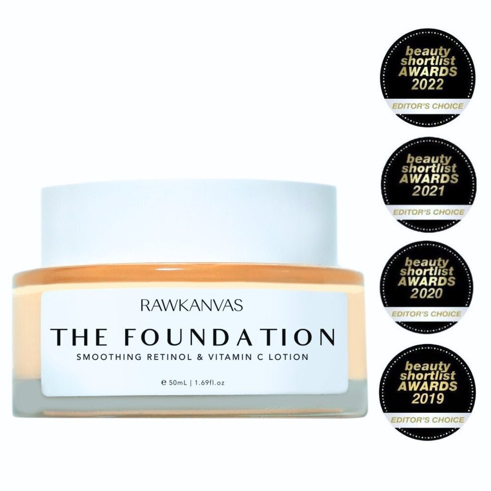 The Foundation: Smoothing Retinol & Vitamin C Lotion - RAWKANVAS NZ