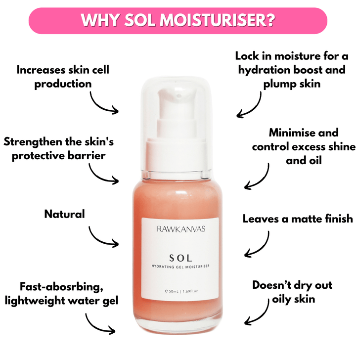 Sol: Hydrating Gel Moisturiser - RAWKANVAS NZ