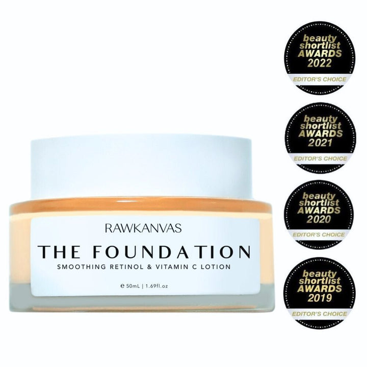 The Foundation: Smoothing Retinol & Vitamin C Lotion - RAWKANVAS NZ